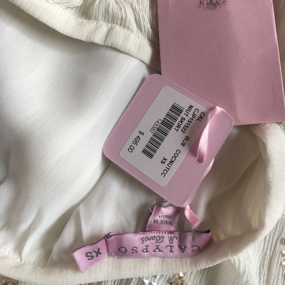 Calypso St. Barth Niut silk beaded skirt NWT!! - Picture 6 of 8